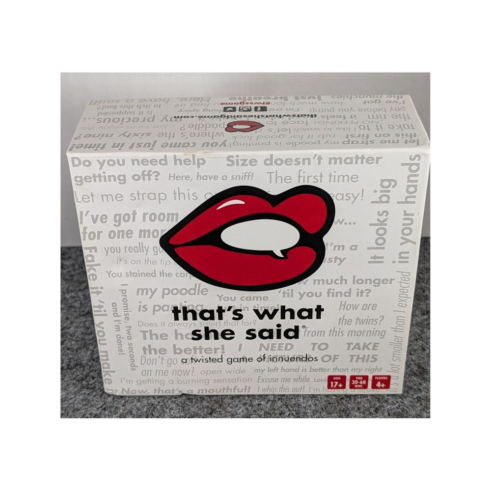 Thats What She Said Game Adult Party Card Game Twisted Innuendos Age 17+